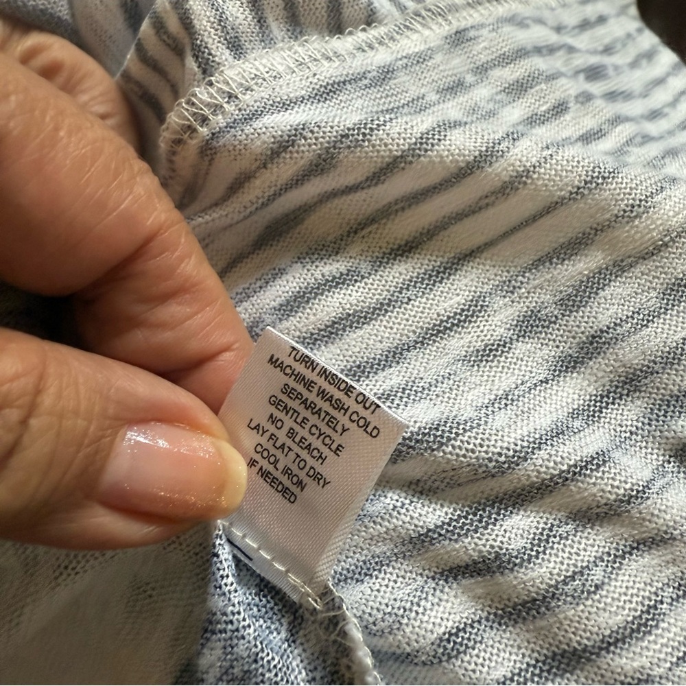 For Cynthia Gray/Tan & White Striped Tank Tops, Medium, New, Set of 2 - Picture 9 of 16